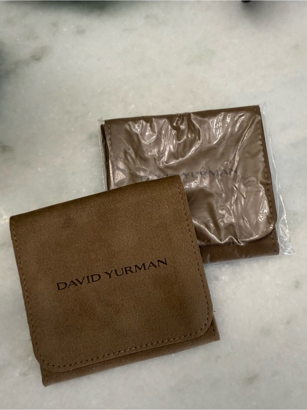 David Yurman Brown Suede Jewelry Pouches - 2